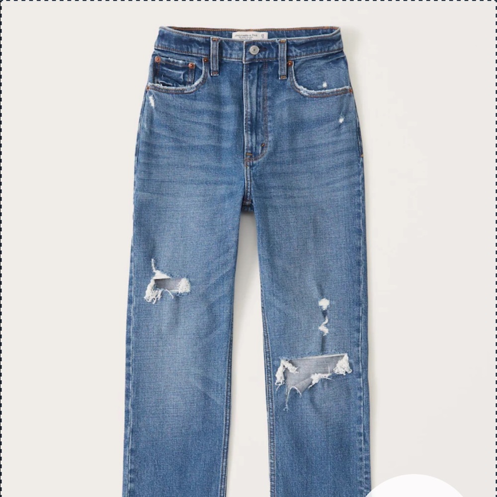 Abercrombie & Fitch Ultra High Rise Ankle Straight Jeans